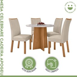 Conjunto Mesa 100cm Celebrare Redonda com 4 Cadeiras Apogeu - 15