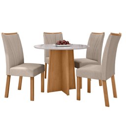 Conjunto Mesa 100cm Celebrare Redonda com 4 Cadeiras Apogeu - 15