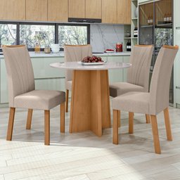 Conjunto Mesa 100cm Celebrare Redonda com 4 Cadeiras Apogeu - 1