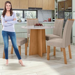 Conjunto Mesa 100cm Celebrare Redonda com 4 Cadeiras Apogeu - 11