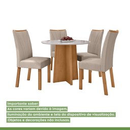 Conjunto Mesa 100cm Celebrare Redonda com 4 Cadeiras Apogeu - 16