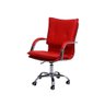 Cadeira de Escritório com Base Cromada Prizi Garden - Vermel - 3