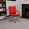 Cadeira de Escritório com Base Cromada Prizi Garden - Vermel - 4
