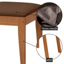 Ver imagem 4 de Mesa de Jantar Carolina 180cm Tampo MDF Vidro Canto Copo com 6 Cadeiras Copper