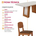 Ver imagem 6 de Mesa de Jantar Carolina 180cm Tampo MDF Vidro Canto Copo com 6 Cadeiras Copper