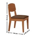 Ver imagem 3 de Mesa de Jantar Carolina 180cm Tampo MDF Vidro Canto Copo com 6 Cadeiras Copper