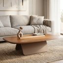 Ver imagem 1 de Mesa de Centro para Sala de Estar 120cm Book Marrom Capuccino/ Whit