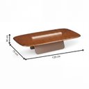 Ver imagem 3 de Mesa de Centro para Sala de Estar 120cm Book Marrom Capuccino/ Whit