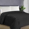 Manta Casal Microfibra Poá Preto 2,00m x 2,20m MAGAZINE FONTE BOA - 1