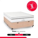 Ver imagem 7 de Cama Box Baú Viúva Bege + Colchão Paris Molas Branco Suede Bege/branco