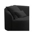 Ver imagem 5 de Divã Recamier Curvo Sala de Estar Inglaterra Lado Direito 200cm Bouclé Preto - Incasa Decor