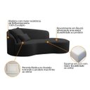 Ver imagem 4 de Divã Recamier Curvo Sala de Estar Inglaterra Lado Direito 200cm Bouclé Preto - Incasa Decor