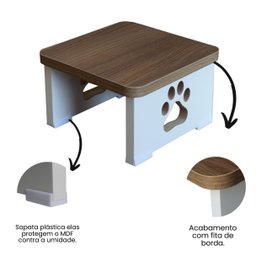 Base Comedouro Bebedouro Elevado Pet Mdf Cachorro - 5