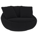 Ver imagem 1 de Poltrona Giratória 127cm Golden Veludo Preto - Sallar Home