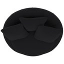 Ver imagem 5 de Poltrona Giratória 127cm Golden Veludo Preto - Sallar Home