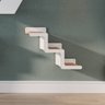 Escadinha Celine para Gatos Branca 3 Degraus - Subindo para Esquerda 64cm x 25cm x 49cm - 1