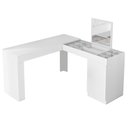 Ver imagem 3 de Escrivaninha Penteadeira de Canto Porta Branco Star Mobler