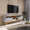 Ver imagem 3 de Rack Ilhabela para Tv de 75" Off-white/naturalle - Bechara