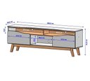 Ver imagem 5 de Rack Ilhabela para Tv de 75" Off-white/naturalle - Bechara