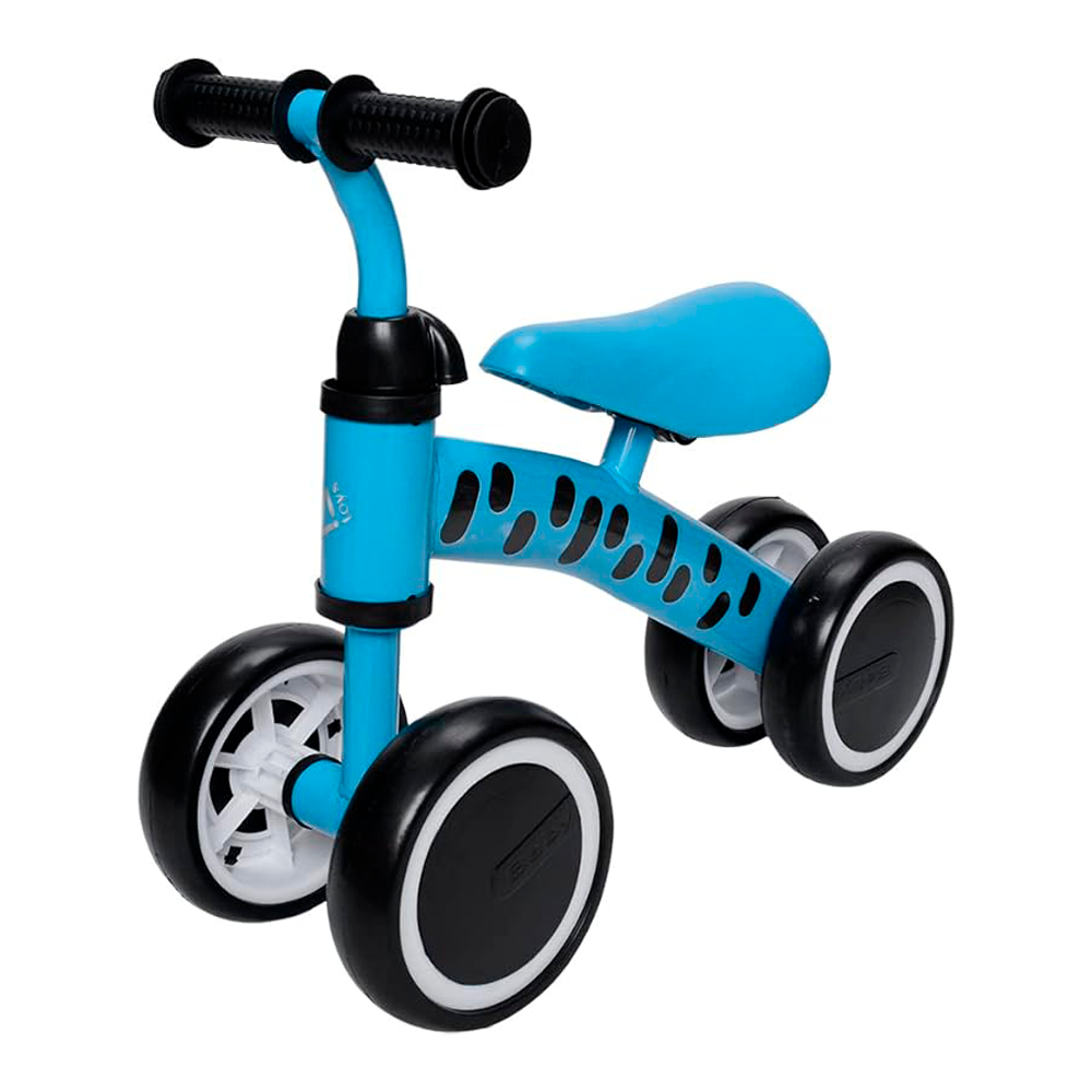 Andador Bebê Bicicleta de Equilíbrio Infantil sem Pedal 4 Rodas Zippy Toys Azul