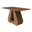 Ver imagem 1 de Mesa Multiuso Cozinha Agata C/ Tampo Madeirado 130x80cm Cinamomo - Cimol
