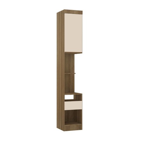 Mesa de Cabeceira Alta 1 Porta e 1 Gaveta 38cm Veneza Luciane Móveis