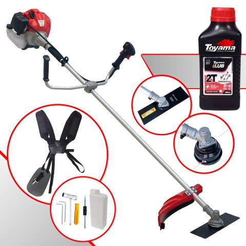 Roçadeira Cortador de Grama Anmax Cg520p-tb 52cc 2,2hp 10.000rpm 2t + Óleo Toyama 2 Tempos
