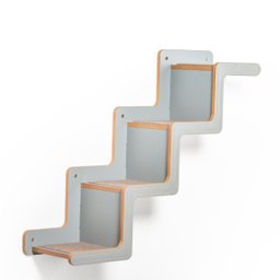Escadinha Celine para Gatos 4 Degraus - Subindo para Direita A 68cm x L 25cm x C 84cm  - 2