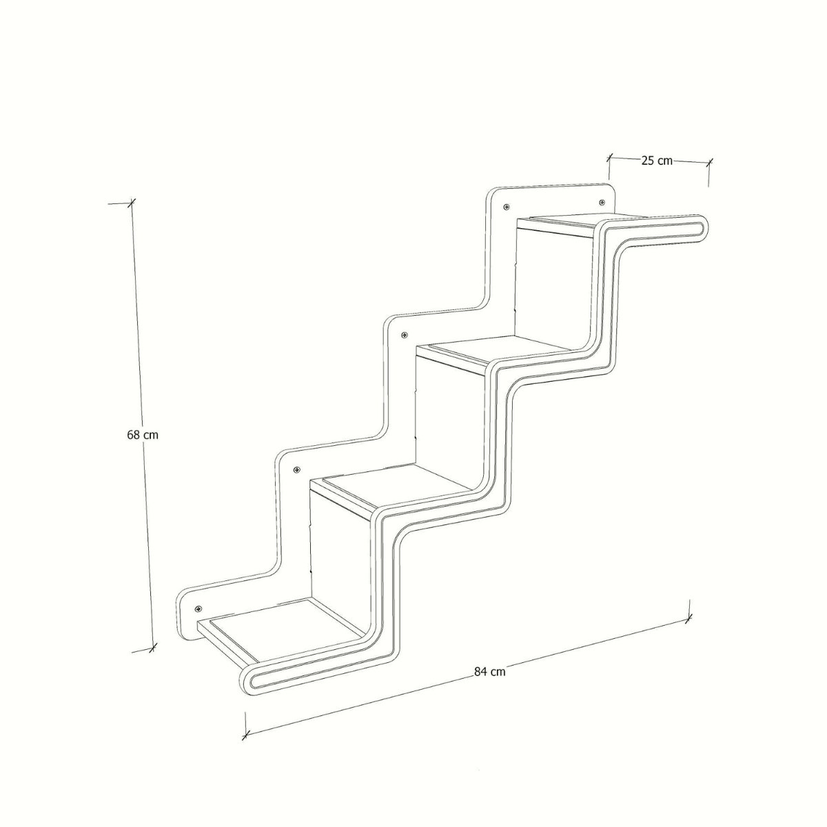 Escadinha Celine para Gatos 4 Degraus - Subindo para Direita - 6