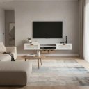 Ver imagem 5 de Rack Grande para Tv 100% Mdf com Nicho e 2 Gavetas Telinha:off White