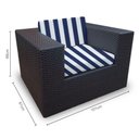 Ver imagem 3 de Conjunto Bora Bora Escuro - 1 Sofá 2 Lugares + 2 Poltronas + 1 Mesa de Centro - Patmos