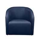 Ver imagem 4 de Poltrona Decorativa para Sala de Estar Confortável Recepção Escritório Lara Veludo Azul Marinho