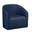 Ver imagem 1 de Poltrona Decorativa para Sala de Estar Confortável Recepção Escritório Lara Veludo Azul Marinho