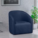 Ver imagem 2 de Poltrona Decorativa para Sala de Estar Confortável Recepção Escritório Lara Veludo Azul Marinho