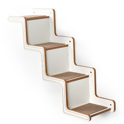 Escadinha Celine Branca 4 Degraus - Subindo para Esquerda A 68cm x L 25cm x C 84cm  - 2