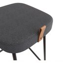 Ver imagem 2 de Kit 04 Banquetas Altas Cozinha e Área Gourmet Vik Estofada Linho Grafite - Desk Design