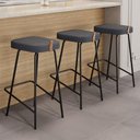 Ver imagem 6 de Kit 04 Banquetas Altas Cozinha e Área Gourmet Vik Estofada Linho Grafite - Desk Design