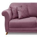 Ver imagem 7 de Sofá Decorativo 200cm 3 Lugares com 4 Almofadas Armstrong Veludo Uva - Gran Belo