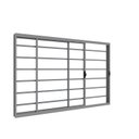 Ver imagem 2 de Janela Vitro 2 Folhas com Grade Horizontal 1,50m X 1m em Alumínio Cinza com Vidro