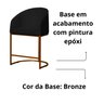 Banco Banqueta Alta Poltrona Mia Base de Metal Bronze Suede Cor:preto - 4