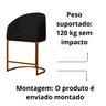 Banco Banqueta Alta Poltrona Mia Base de Metal Bronze Suede Cor:preto - 3
