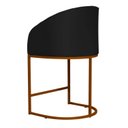 Ver imagem 6 de Banco Banqueta Alta Poltrona Mia Base de Metal Bronze Suede Cor:preto