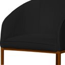 Ver imagem 7 de Banco Banqueta Alta Poltrona Mia Base de Metal Bronze Suede Cor:preto