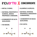 Ver imagem 2 de Lustre Pendente Jabuticaba Jabuti Preto com 6 Bolas Globos Esféras Âmbar Moderno Luxo Inl91
