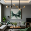 Ver imagem 4 de Lustre Pendente Jabuticaba Jabuti Preto com 6 Bolas Globos Esféras Âmbar Moderno Luxo Inl91