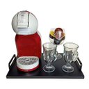 Ver imagem 1 de Bandeja decorativa De madeira Para Café Bar Bebidas Cozinha