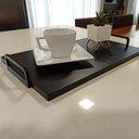 Ver imagem 4 de Bandeja decorativa De madeira Para Café Bar Bebidas Cozinha