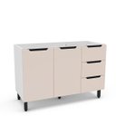 Ver imagem 2 de Balcão de Cozinha Meena 120x81cm com 3 Gavetas e 2 Portas Branco/Creme 250013