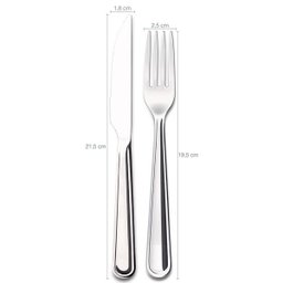 Faqueiro Inox 72 Peças Conjunto de Talheres para Churrasco 12 Pessoas Módena Brinox - 3