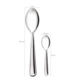 Faqueiro Inox 72 Peças Conjunto de Talheres para Churrasco 12 Pessoas Módena Brinox - 4